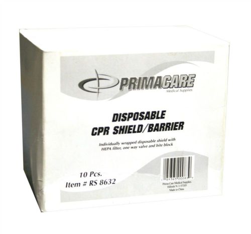 High Quality Primacare Disposable CPR Shields Pack Of 10