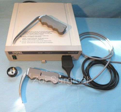 Storz image 1 processor &amp; dci video laryngoscope set with 2 blades for sale
