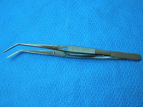 Colege dental tweezer 6&#034; angled with lock (qty-1),ear forceps veterinary for sale