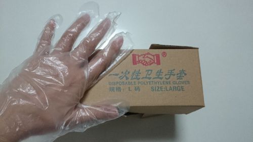 1000pcs/box plastic polyethylene pe disposable food preparing food grade gloves for sale