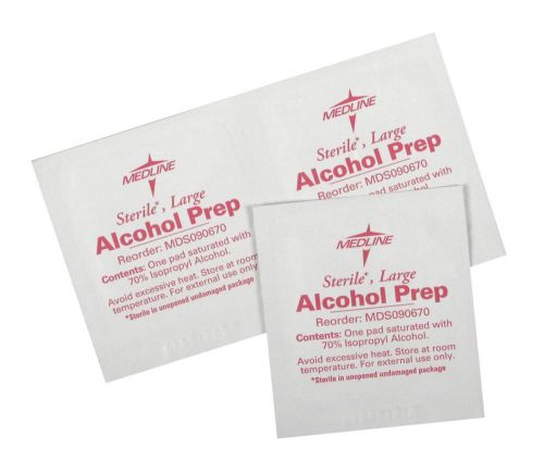 Medline Sterile Alcohol Prep Pads Medium Set of 6