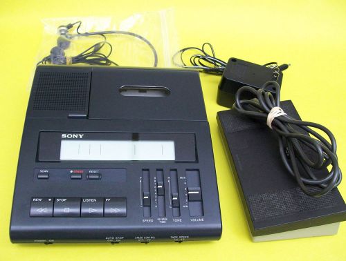 SONY BM 77  2-SPEED PLAYBACK TRANSCRIBER MACHINE COMPLETE Full Size Cassette