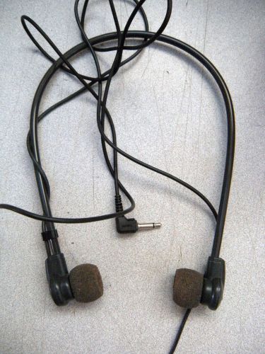 Used Sony DE45 Headset with Chinband for Recorder/Transcribers, right angle jack