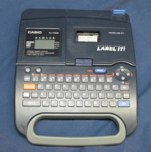 Casio Label It! KL-750B EZ Label 2-Line Printer Maker Thermal Tape Labeler Used