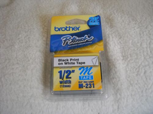 Brother p-touch m231 label tape 1/2&#034; 26.2 &#039; length new in package for sale