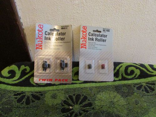 YOUR CHOICE OF NU KOTE CALCULATOR INK ROLLERS. NR42-2 OR N4-78BR. TWIN PACKS