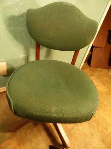 Vintage Industrial Office Chair Green Secretary Doerner Faultless Castors