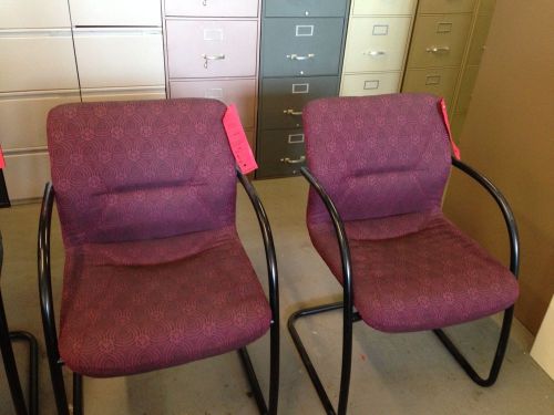 Heavy duty guest/side chair by keilhauer office furniture w/ sled base for sale