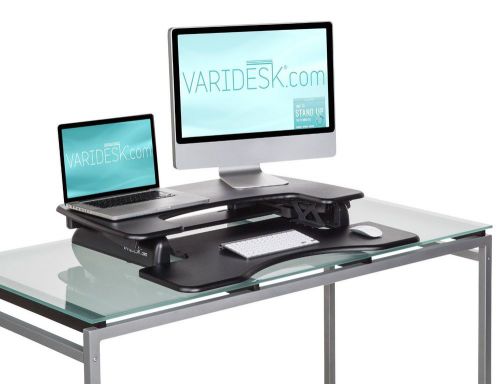 Varidesk pro plus sit standing adjustable height desk workstation table, new for sale