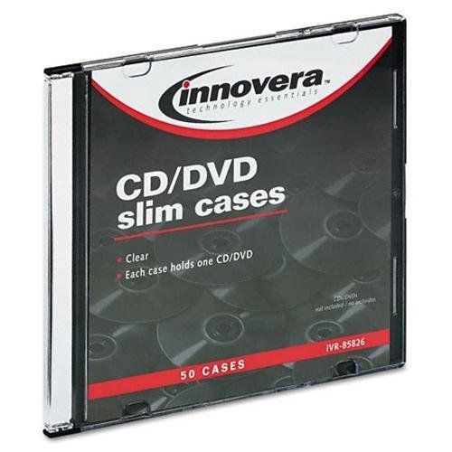 Innovera 85826 Slim Cd Jewel Case - Jewel Casepolystyrene - Clear - 1 Cd/dvd