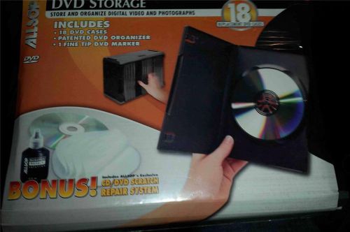 DVD Storage Includes 18 DVD Cases, Organizer, Pen &amp; Scratch Repair System (NEW)