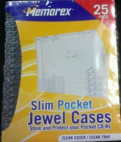 25 pack slim pocket jewel cases