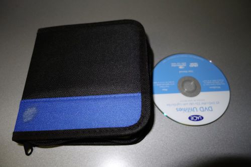 BLACK BLUE CD / DVD ZIPPER Storage Case  Album Organizer Bluray Movie Music Data