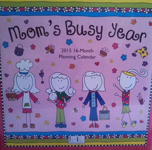 2015 16-Month MOM&#039;S BUSY YEAR by LAURA KELLY Organizer Planner Wall Calendar NEW