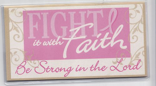 2015 to 2016 Inspirational  Pink FIGHT IT WITH FAITH  Monthly Pocket Planner NEW