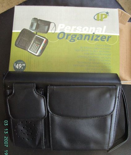 IP PERSONAL ORGANIZER - BLACK/ NEW IN BOX! 8&#034; X 5 1/2&#034; with Calculator &amp; MORE!