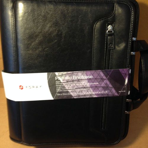 FORAY PADFOLIO BRIEFCASE / 3-RING PORTFOLIO ZIPPER BINDER / NEW / BLACK