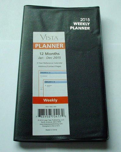 Black 2015 Weekly Daily Planner Appointment Book Student Planner Pocket Size
