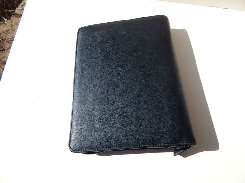 BLACK LEATHER DAY PLANNER