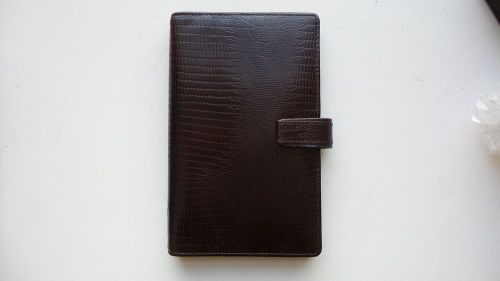 Filofax compact size luxe in chocolate brown leather organizer planner - unused for sale
