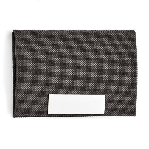 New chisel stainless steel polished imitation leather card holder for sale