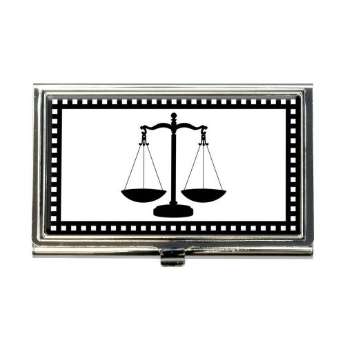 Scales of justice business credit card holder case for sale
