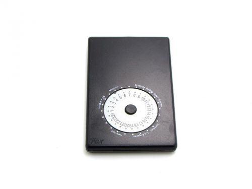 Slim Sliding Scroll Business Name Card Holder Case with World Time Compass BLACK