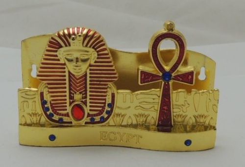 Egyptian Pharaoh Decorative  Brass Business Card Holder Paper King Tut
