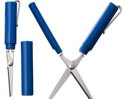 Sun-Star Stickyle Pen-Style Scissors - Navy Blue