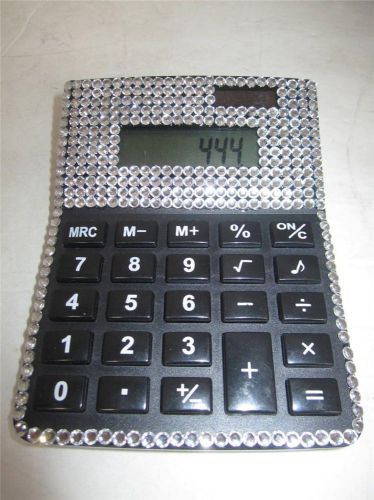 Rhinestone calculator bling desk accessory Crystal clear jeweled