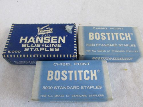 Lot of 15000 Vintage Staples Hansen blue Line  and Bostitch Chisel Point