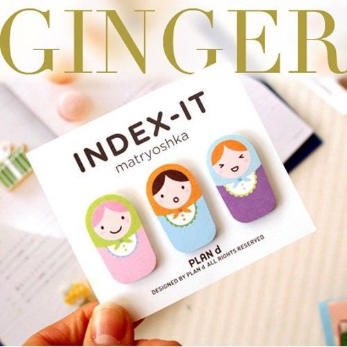 Cute Fun Matryoshka Doll Sticker Post It Bookmark Marker Memo Flags Sticky Notes