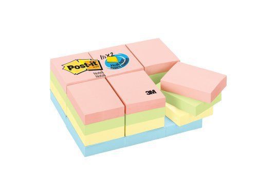 NEW Post-it Notes Value Pack  Assorted Pastel Colors  24-Pads/Pack