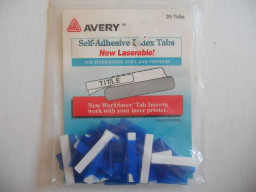 Avery Self-Adhesive Index Tabs S-105 BLUE 1&#034; x 1/3&#034;