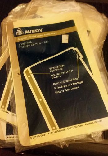 8 sets Avery Aigner Gold Line Indexes/Ring Binder 9 1/2 x 6