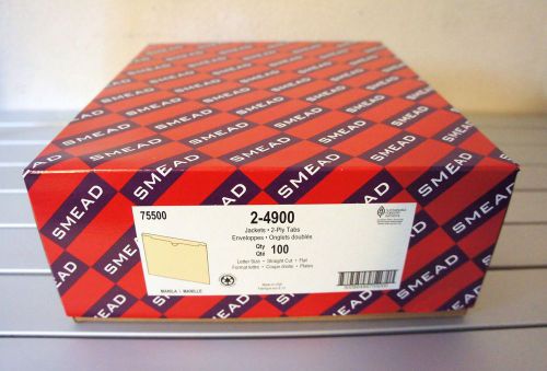 SMEAD Manila File Jacket 75500 - Double-Ply Tab, Letter Sized, 100/Box *NEW*