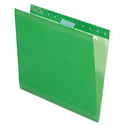 Reinforced hanging folders, 1/5 tab, letter, bright green, 25/box for sale