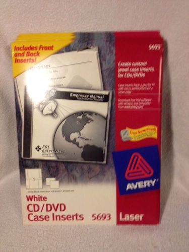 Lot Of 6 Packs 120 Avery 5693-White Inserts CD/DVD Standard/Slimline Cases