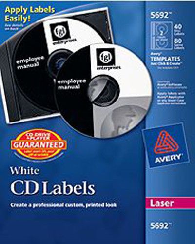 Avery White CD Labels for Laser Printers (5692)