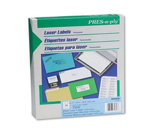 Avery pres-a-ply laser address labels, 1 x 2-5/8&#034;, white 7,500 labels for sale