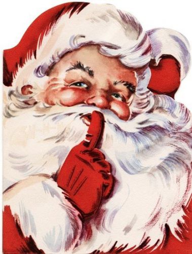 30 Custom Vintage Santa Claus Personalized Address Labels