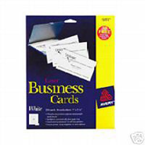 AVERY 5371 WHITE LASER BUSINESS CARDS 2 X 3-1/2 250 CT