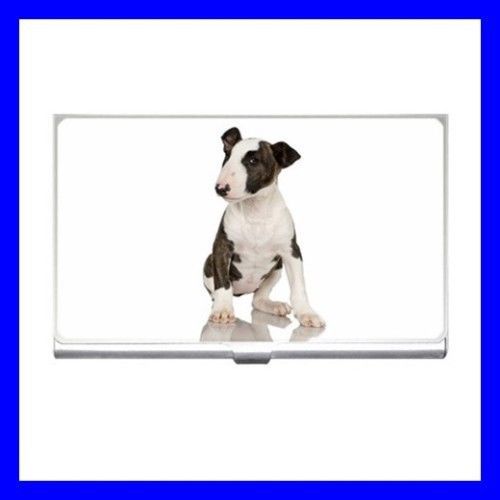 Business card holder name case box bull terrier dog puppy pet (26027905) for sale