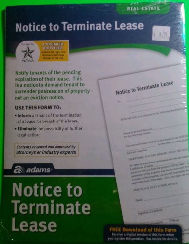 Real estate, Notice to terminate lease