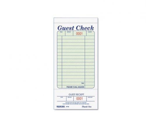 White Guest Check Pad 3.375 By 7 Inchs, Pad With  Sheet Forms, Diner Guest Check