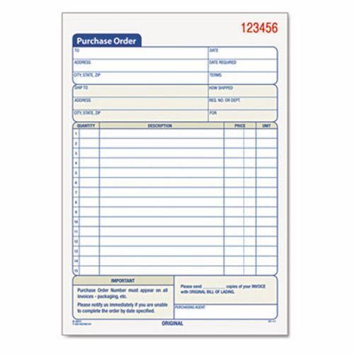 Tops Purchase Order Book, 2-Part Carbonless, 50 Sets per Book (TOP46140)
