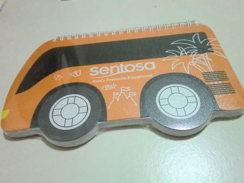 Bus shaped Notebook Sentosa souvenir Memo Notebook Writing Pad Paper