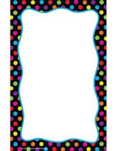 Teacher Created Resources Multicolor Dots On Black Notepad