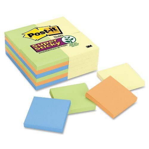 Post-it Super Sticky Notes In Canary Yellow/electric Glow Colors - (65424sscyn)