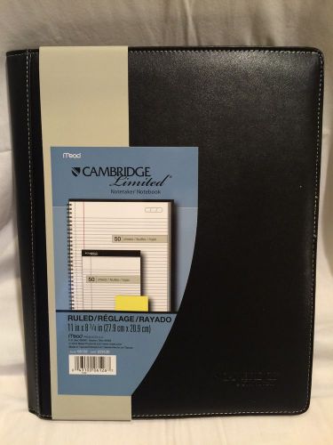 Cambridge Limited Notetaker Notebook Upscale Sewn Black Jacket **NEW**